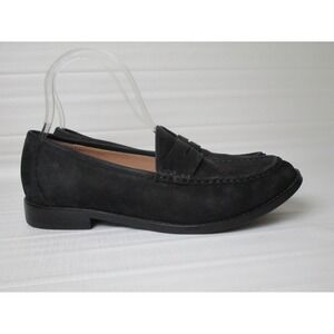 Vionic Waverly Penny Loafers Women's 8.5 Black Suede Comfort Casual Shoes